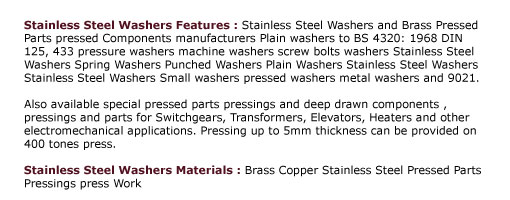 Stainless Steel Washers ,  
